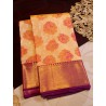 2G Pure Brocade Kanchipuram Silk Saree roses
