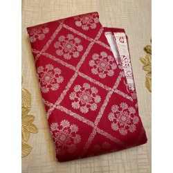 Pure Kanjivaram Silk Saree - Cherry Red