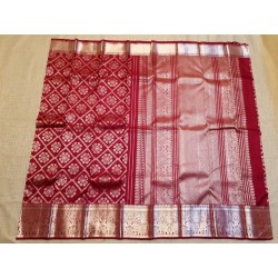 Pure Kanjivaram Silk Saree - Cherry Red