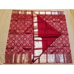 Pure Kanjivaram Silk Saree - Cherry Red