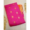 Pure Kanchi Silk Saree in pink with mustard Border with Gold Zari