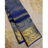 Pure Kanjivaram Silk Saree - Royal Blue-Gold Zari
