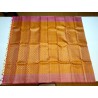 Pure Kanjivaram Silk Saree - Orange-pink