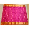 Pure Kanchi Silk Saree in pink with mustard Border with Gold Zari