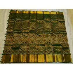 Pure Kanjivaram Silk Saree - Olive Green