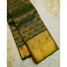 Pure Kanjivaram Silk Saree - Olive Green
