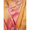 Pure Kanjivaram Silk Saree Tissue - Pink With Silver