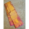Pure Kanjivaram Silk Saree Tissue - Pink With Silver