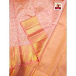 2G Pure Kanjivaram Silk Saree Tissue - Pink