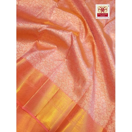 2G Pure Kanjivaram Silk Saree Tissue - Pink