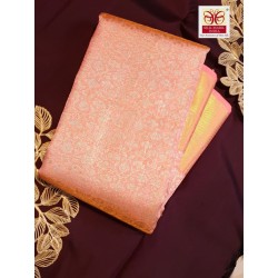 2G Pure Kanjivaram Silk Saree Tissue - Pink