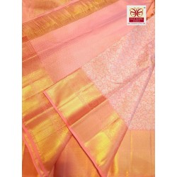 2G Pure Kanjivaram Silk Saree Tissue - Pink