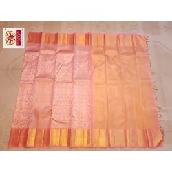 2G Pure Kanjivaram Silk Saree Tissue - Pink