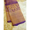 Pure Kanjivaram Silk Saree Vairaoosi - Purple