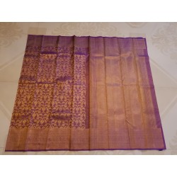 Pure Kanjivaram Silk Saree Vairaoosi - Purple