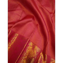 Pure Kanjivaram Silk Saree  - Hot Pink