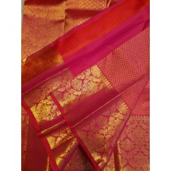 Pure Kanjivaram Silk Saree  - Hot Pink