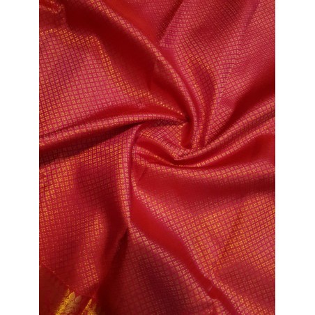 Pure Kanjivaram Silk Saree  - Hot Pink