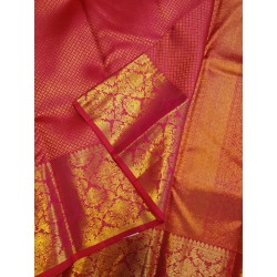 Pure Kanjivaram Silk Saree  - Hot Pink