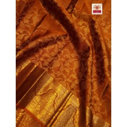 Pure Kanjivaram Silk Saree - Honey Color