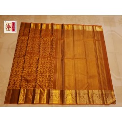 Pure Kanjivaram Silk Saree - Honey Color
