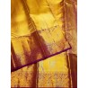 Pure Kanjivaram Silk Saree Tissue - Gold