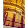 Pure Kanjivaram Silk Saree Tissue - Gold