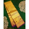 Pure Kanjivaram Silk Saree Tissue - Gold