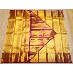 Pure Kanjivaram Silk Saree Tissue - Gold
