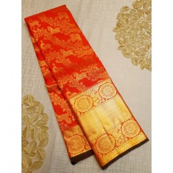 Pure Kanjivaram Silk Saree  - Red