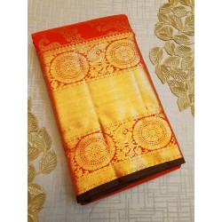 Pure Kanjivaram Silk Saree  - Red
