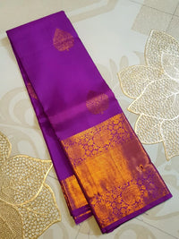 2Gram Pure Kanjivaram Silk Saree - Majenta  | Silkmark Certified