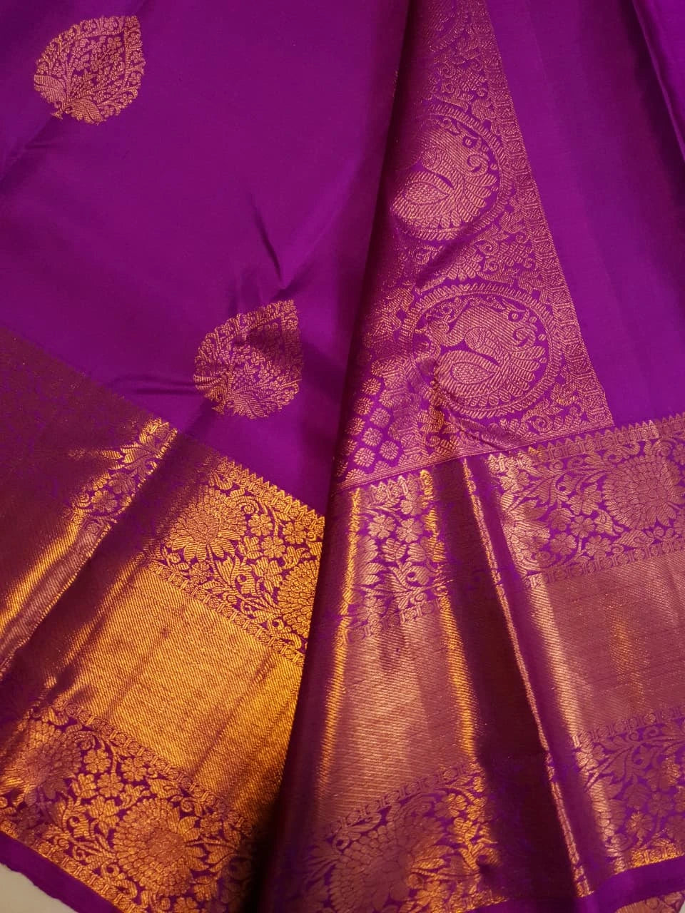 2Gram Pure Kanjivaram Silk Saree - Majenta  | Silkmark Certified