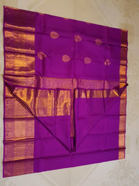 2Gram Pure Kanjivaram Silk Saree - Majenta  | Silkmark Certified