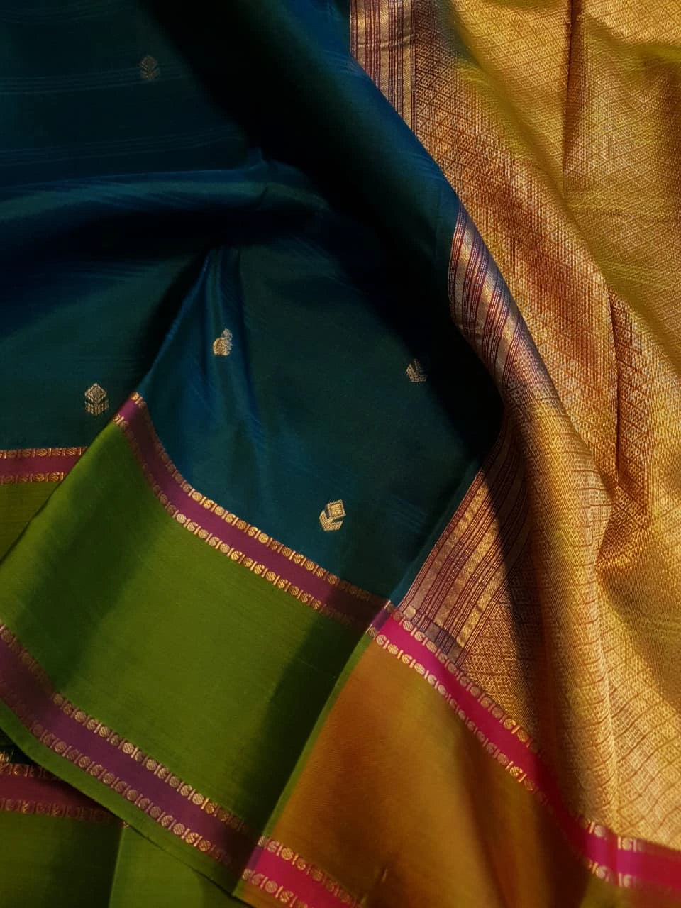 Light weight Kanjivaram Silk Saree - Green