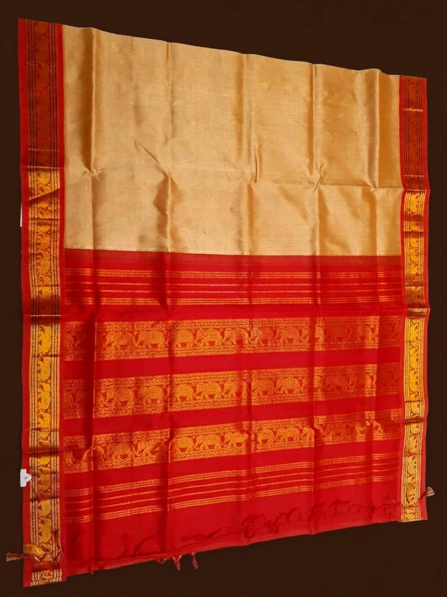 Handloom Silkcotton - Sandal