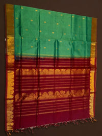 Handloom Silkcotton - Teal Green