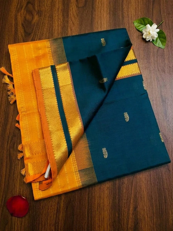 Handloom Silkcotton - Green