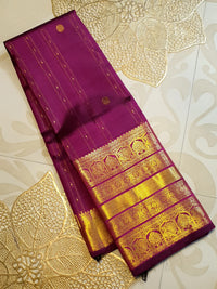2Gram Pure Kanjivaram Silk Saree - Purple | Silkmark Certified