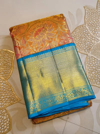 2G Pure Korvai Tissue Kanjivaram Silk Saree Golden Tissue Silk Saree | SILKMARK CERTIFIED
