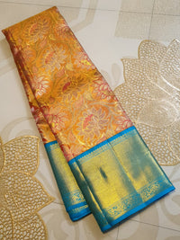 2G Pure Korvai Tissue Kanjivaram Silk Saree Golden Tissue Silk Saree | SILKMARK CERTIFIED