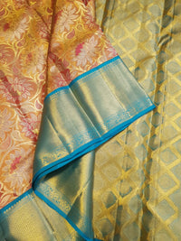 2G Pure Korvai Tissue Kanjivaram Silk Saree Golden Tissue Silk Saree | SILKMARK CERTIFIED