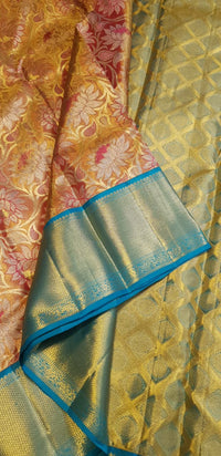 2G Pure Korvai Tissue Kanjivaram Silk Saree Golden Tissue Silk Saree | SILKMARK CERTIFIED