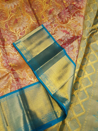 2G Pure Korvai Tissue Kanjivaram Silk Saree Golden Tissue Silk Saree | SILKMARK CERTIFIED