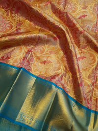 2G Pure Korvai Tissue Kanjivaram Silk Saree Golden Tissue Silk Saree | SILKMARK CERTIFIED