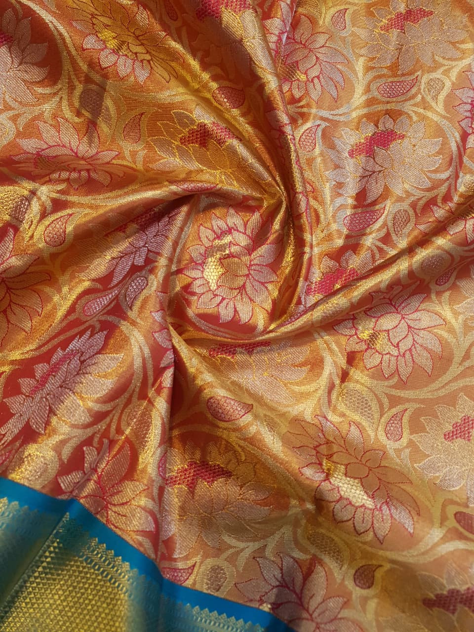 2G Pure Korvai Tissue Kanjivaram Silk Saree Golden Tissue Silk Saree | SILKMARK CERTIFIED