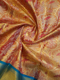 2G Pure Korvai Tissue Kanjivaram Silk Saree Golden Tissue Silk Saree | SILKMARK CERTIFIED