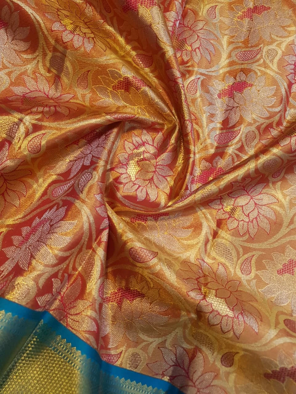 2G Pure Korvai Tissue Kanjivaram Silk Saree Golden Tissue Silk Saree | SILKMARK CERTIFIED