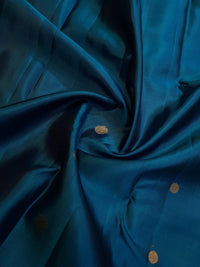 3G Pure Zari Teal Blue & Maroon Pure Kanjivaram Silk Saree | SILKMARK CERTIFIED
