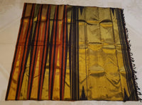 2G Pure Kanjivaram Silk Saree in Rust Orange & Brown | Golden Zari